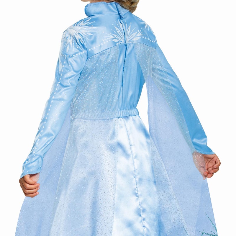 Disguise Disney Elsa Frozen 2 Deluxe Girls' Halloween Costume Blue, Medium (7-8) - Image 3